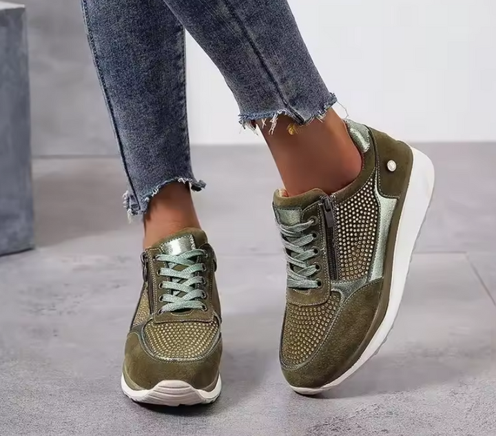 Women's Orthopaedic Trainers with Side Zip for Everyday Wear