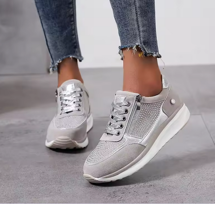 Women's Orthopaedic Trainers with Side Zip for Everyday Wear