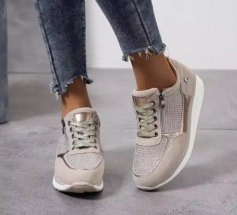 Women's Orthopaedic Trainers with Side Zip for Everyday Wear