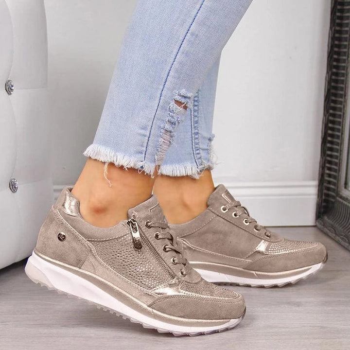 Women's Orthopaedic Trainers with Side Zip for Everyday Wear