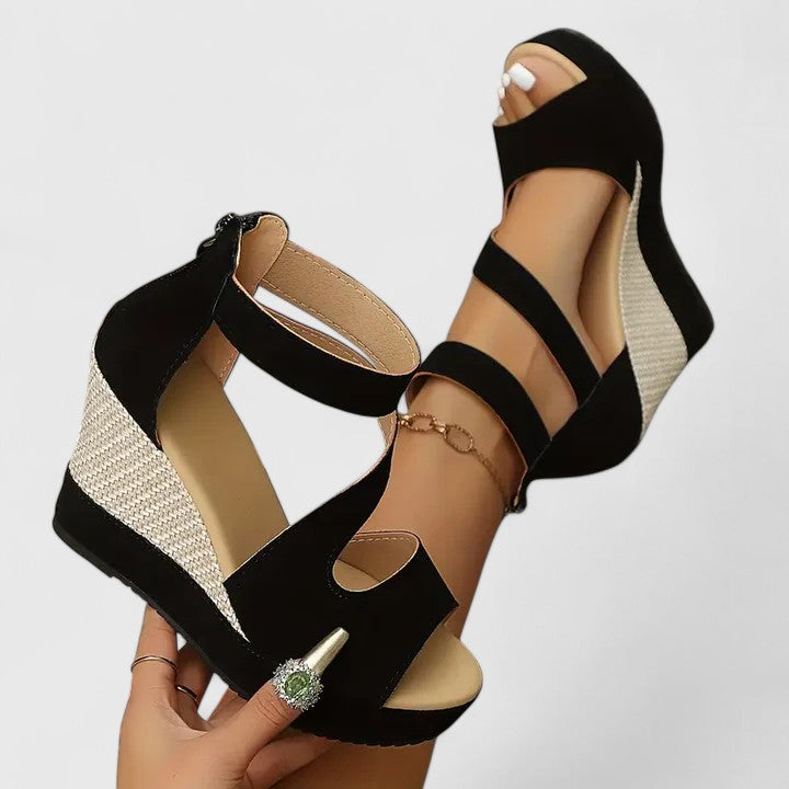 Women's Orthopaedic Wedge Sandals with Elastic Straps