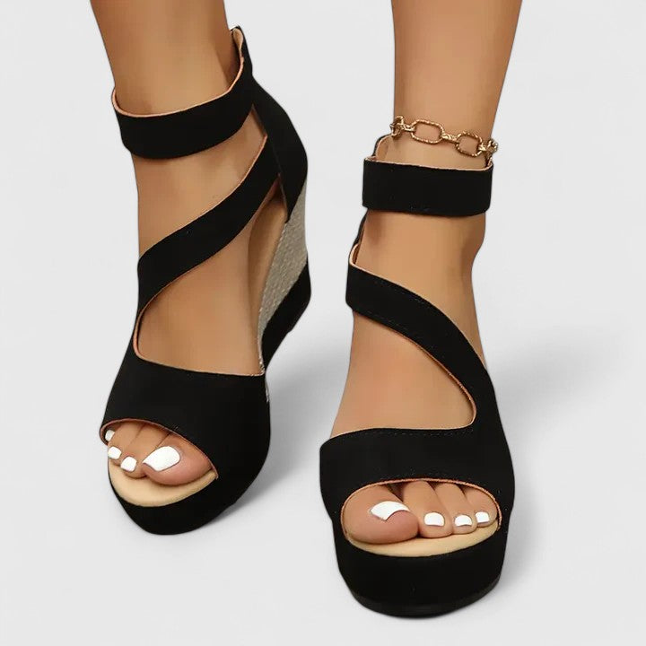 Women's Orthopaedic Wedge Sandals with Elastic Straps