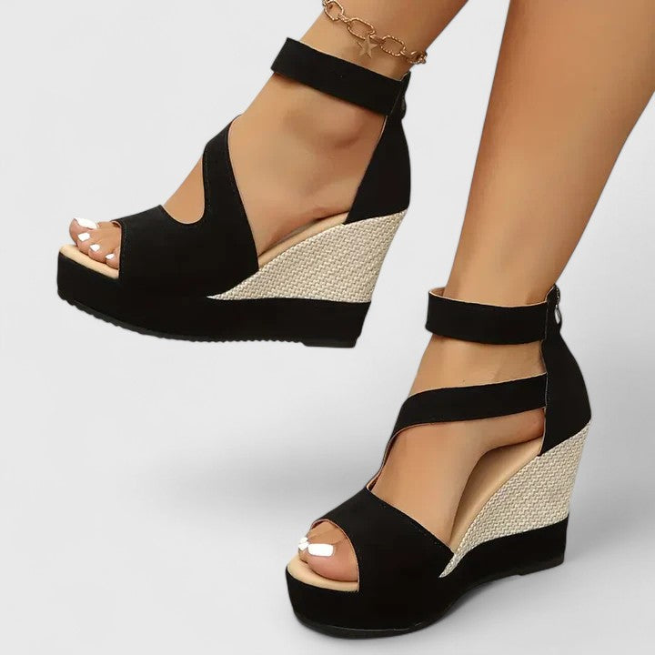 Women's Orthopaedic Wedge Sandals with Elastic Straps