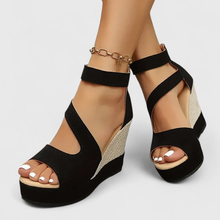 Women's Orthopaedic Wedge Sandals with Elastic Straps