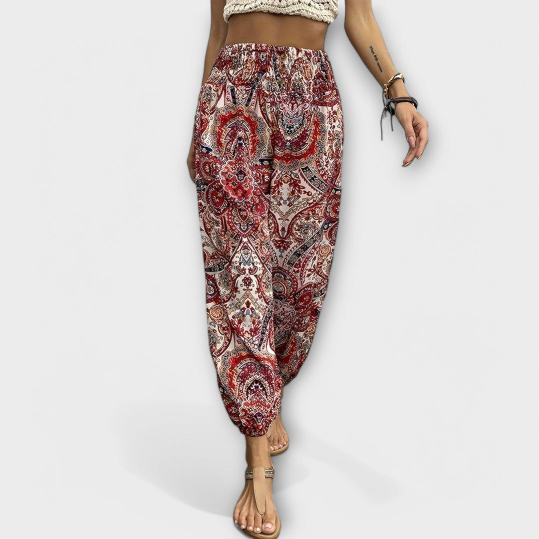 Women's Pants with Ethnic Graphic for Everyday Wear