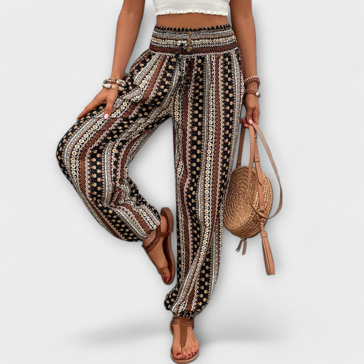Women's Pants with Ethnic Graphic for Everyday Wear