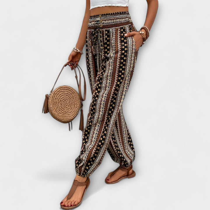 Women's Pants with Ethnic Graphic for Everyday Wear