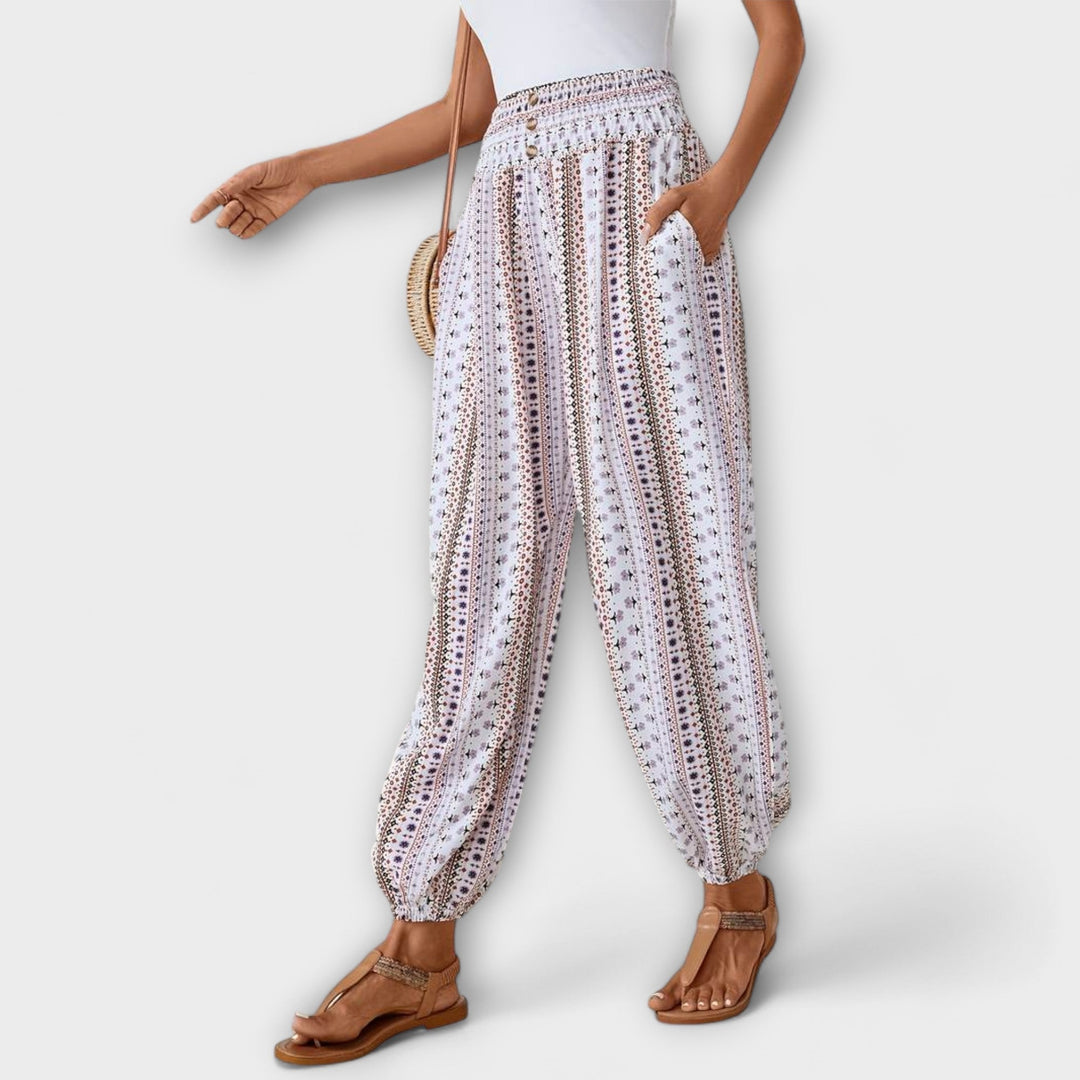 Women's Pants with Ethnic Graphic for Everyday Wear