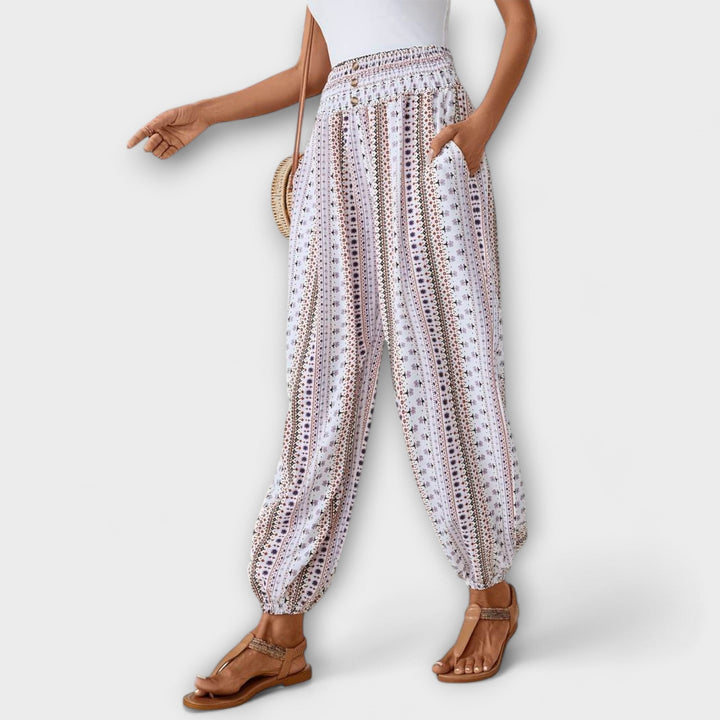Women's Pants with Ethnic Graphic for Everyday Wear
