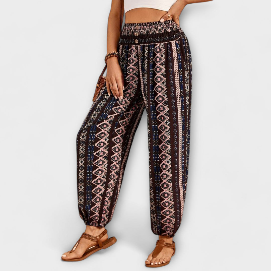Women's Pants with Ethnic Graphic for Everyday Wear