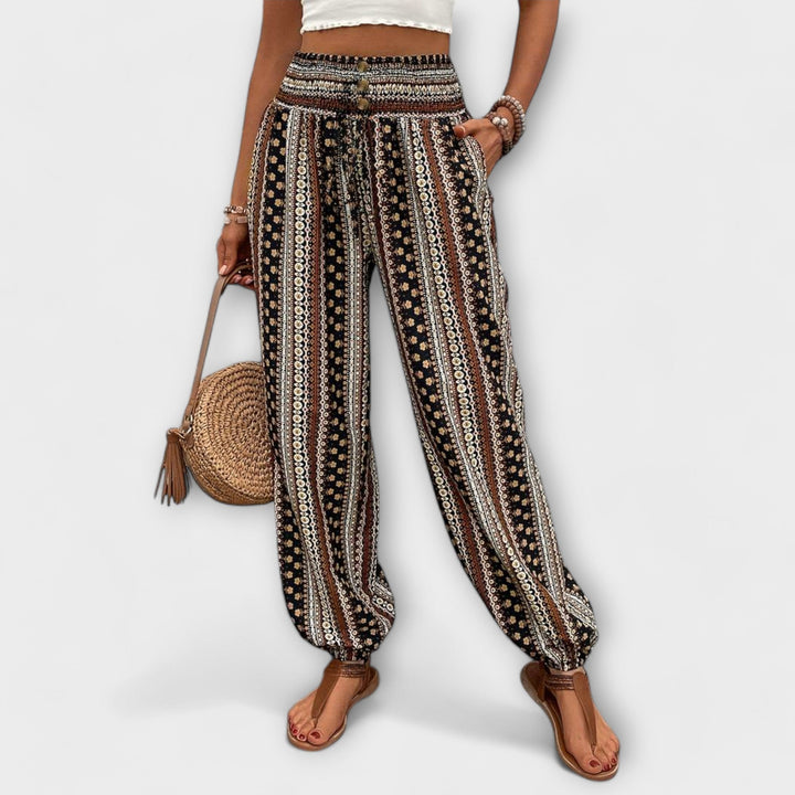 Women's Pants with Ethnic Graphic for Everyday Wear