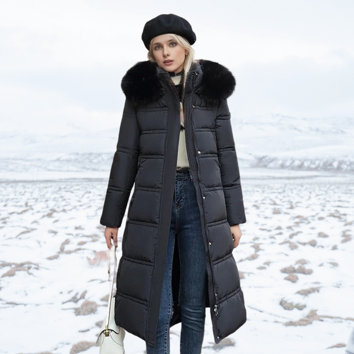 Women's Parka with Fur Hood for Winter City Walks Everyday