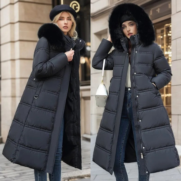 Women's Parka with Fur Hood for Winter City Walks Everyday
