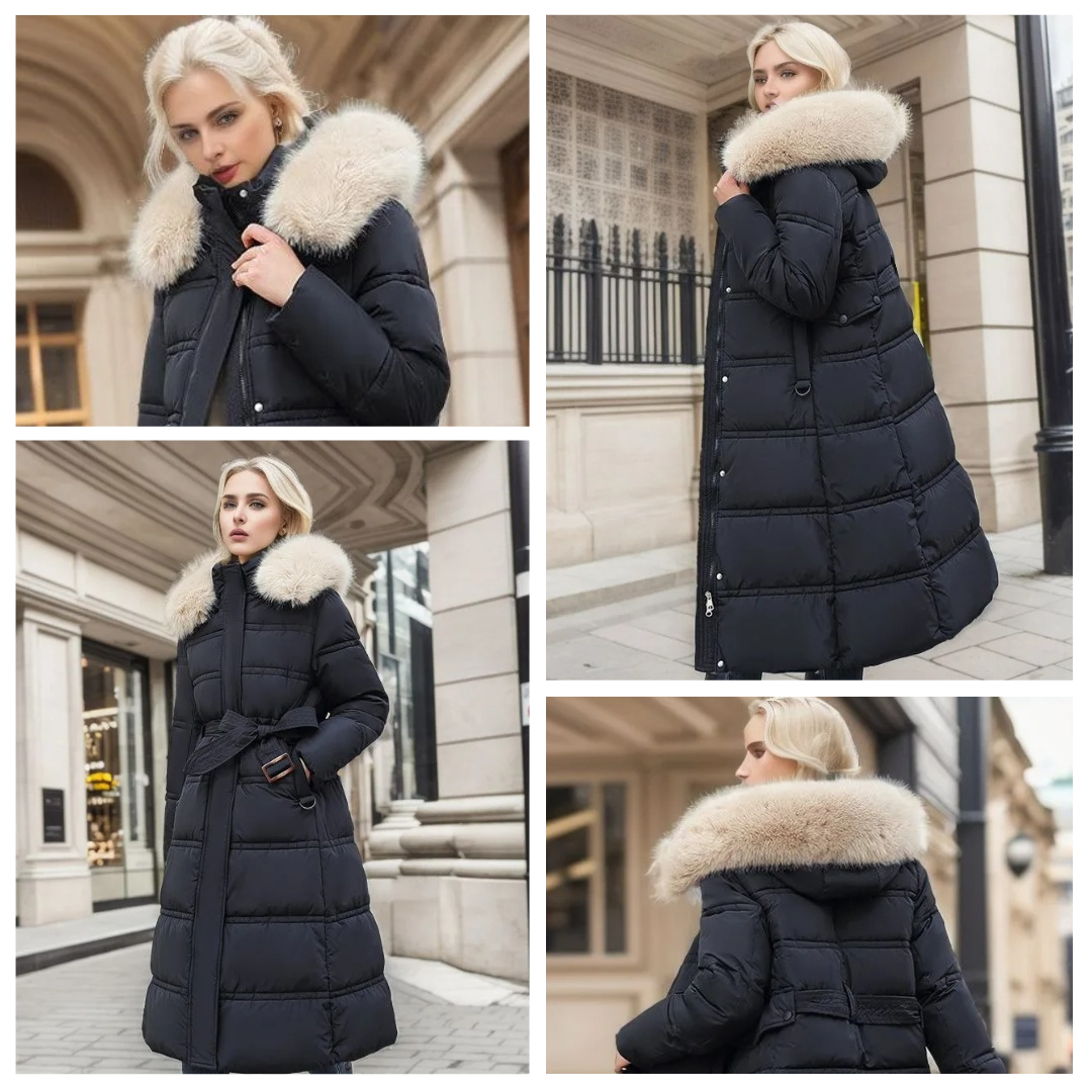 Women's Parka with Fur Hood for Winter City Walks Everyday