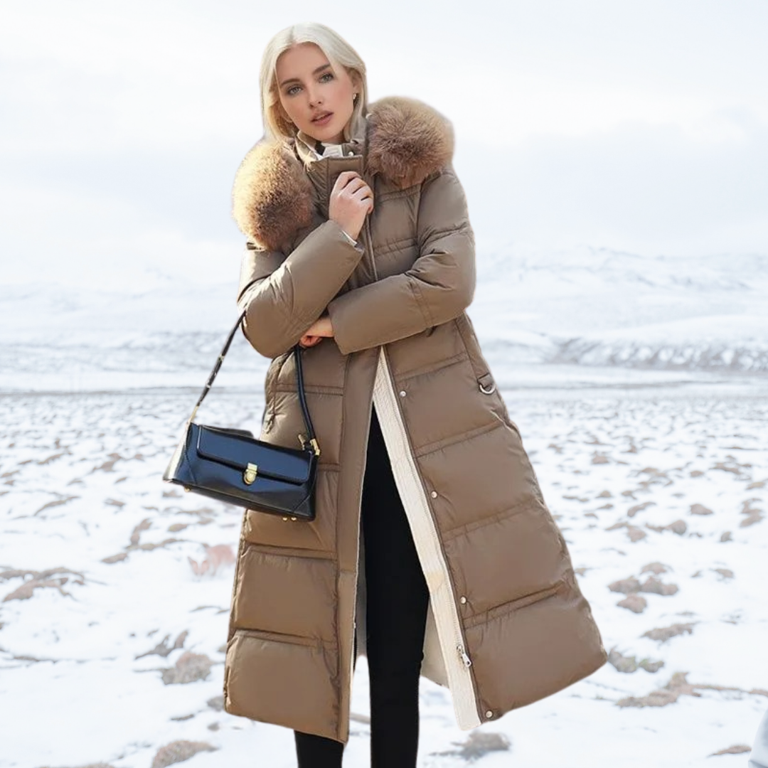 Women's Parka with Fur Hood for Winter City Walks Everyday