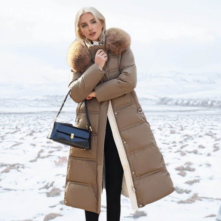 Women's Parka with Fur Hood for Winter City Walks Everyday