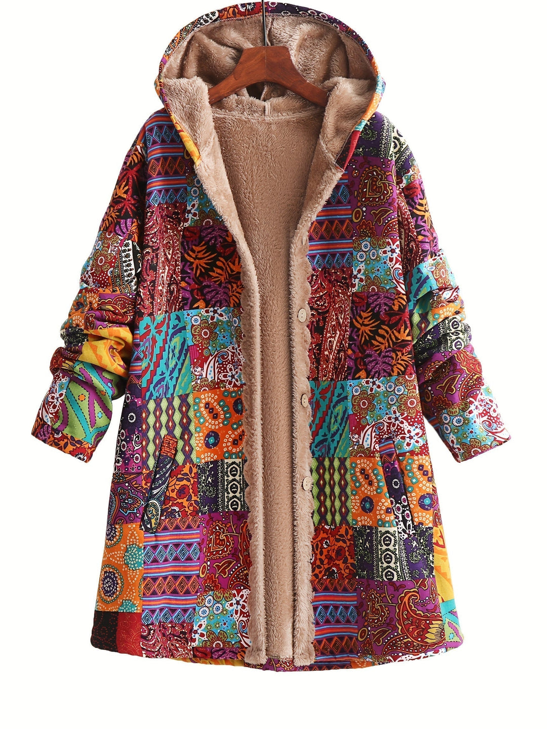 Women's Patchwork Jacket with Soft Lining for Winter