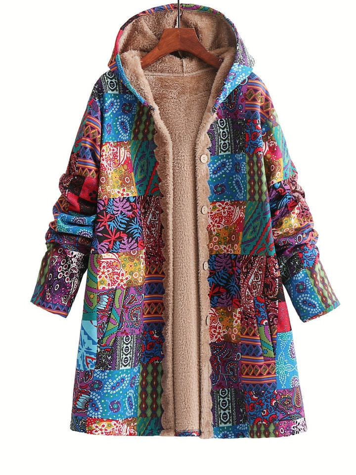 Women's Patchwork Jacket with Soft Lining for Winter