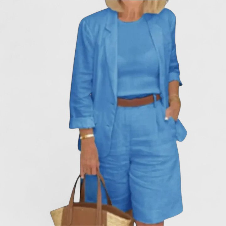 Women's Pink Two-Piece Suit with Blazer for Work and Events