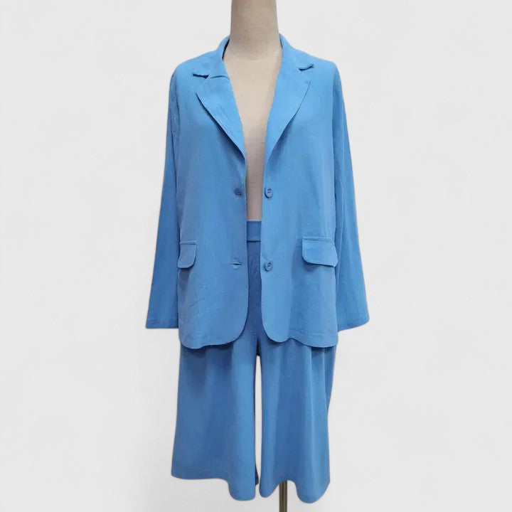 Women's Pink Two-Piece Suit with Blazer for Work and Events