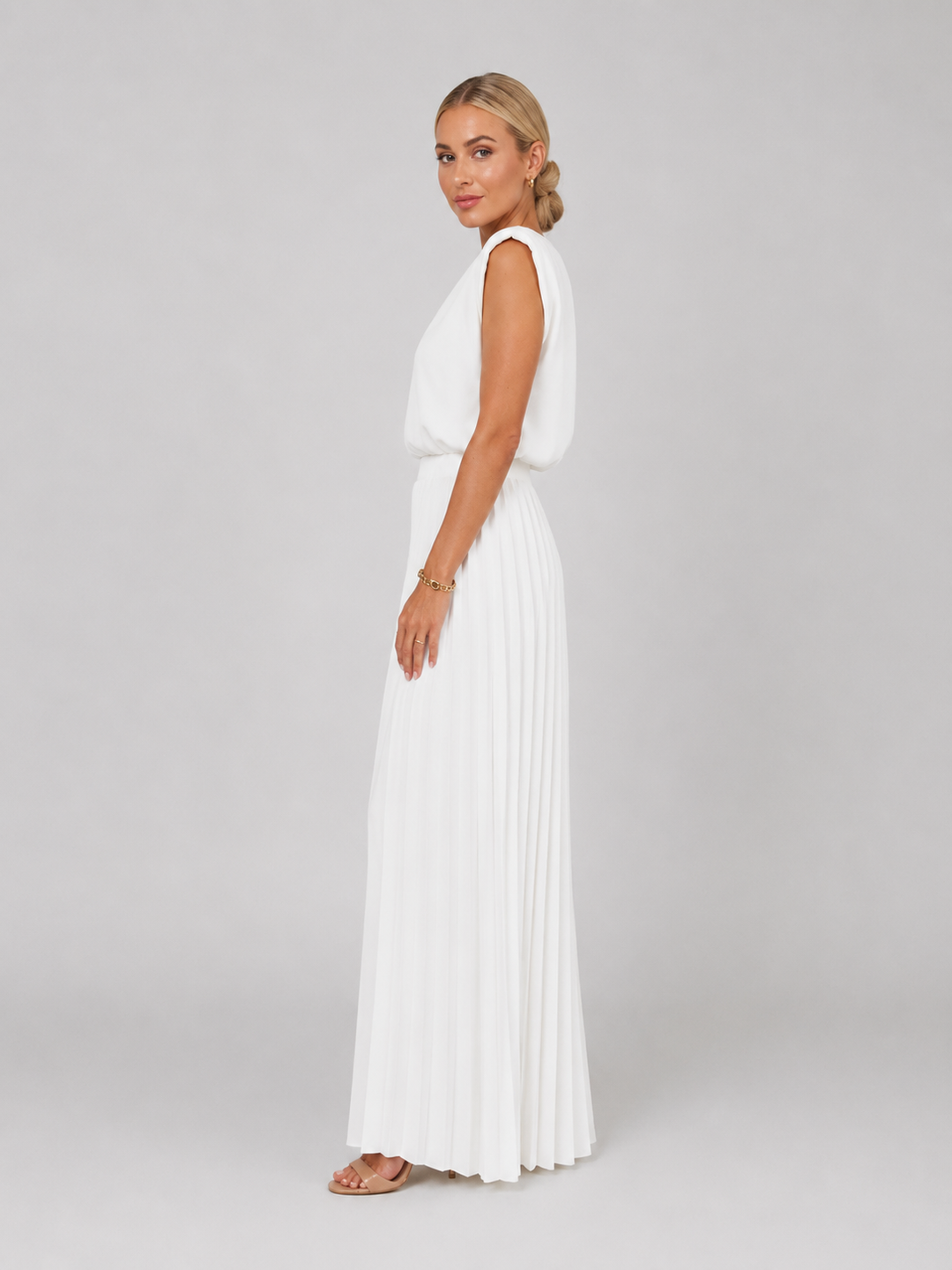 Women’s Pleated Wide-Leg Set with Comfort
