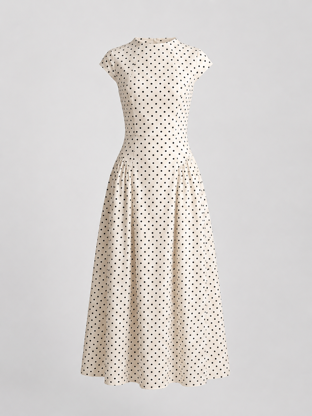 Women’s Polka Dot Maxi Dress with A-Line
