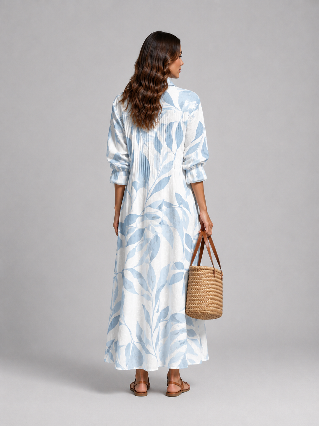 Women’s Printed Shirt Maxi Dress
