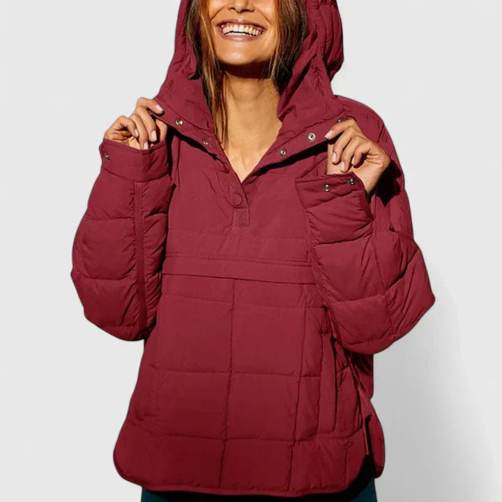 Women's Puffer Jacket with Hood for Everyday Comfort
