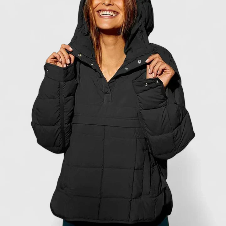 Women's Puffer Jacket with Hood for Everyday Comfort