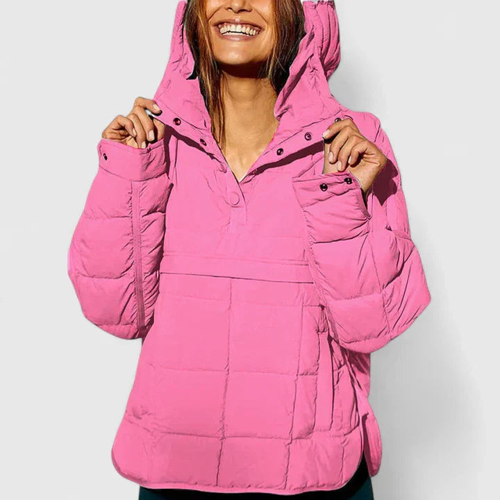 Women's Puffer Jacket with Hood for Everyday Comfort