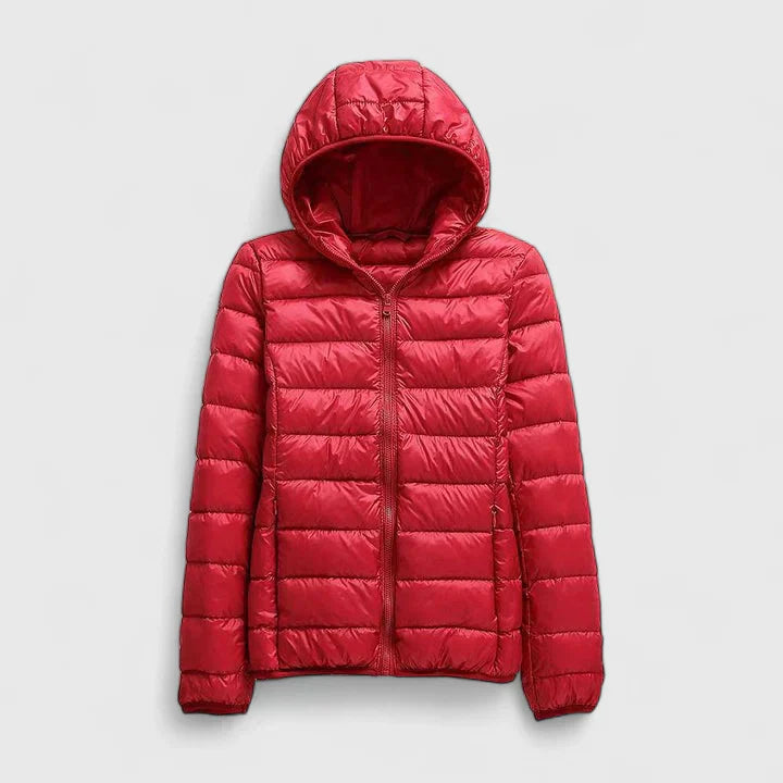 Women's Puffer Jacket with Stitching for City Living