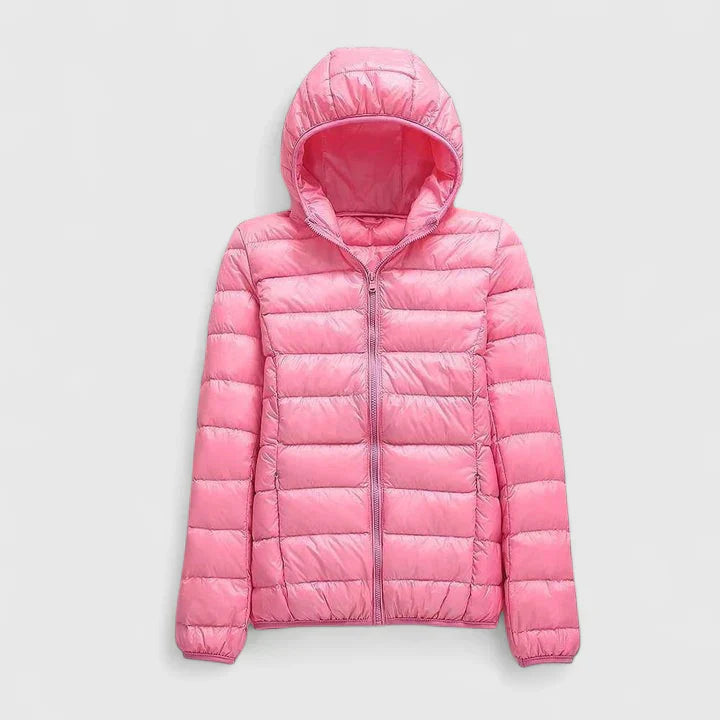 Women's Puffer Jacket with Stitching for City Living