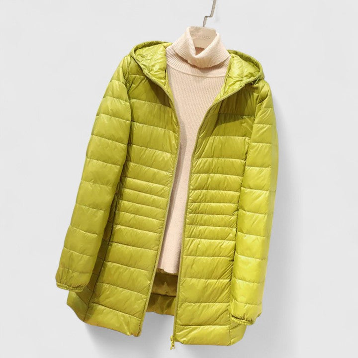 Women's Puffer Jacket with Stitching for City Living
