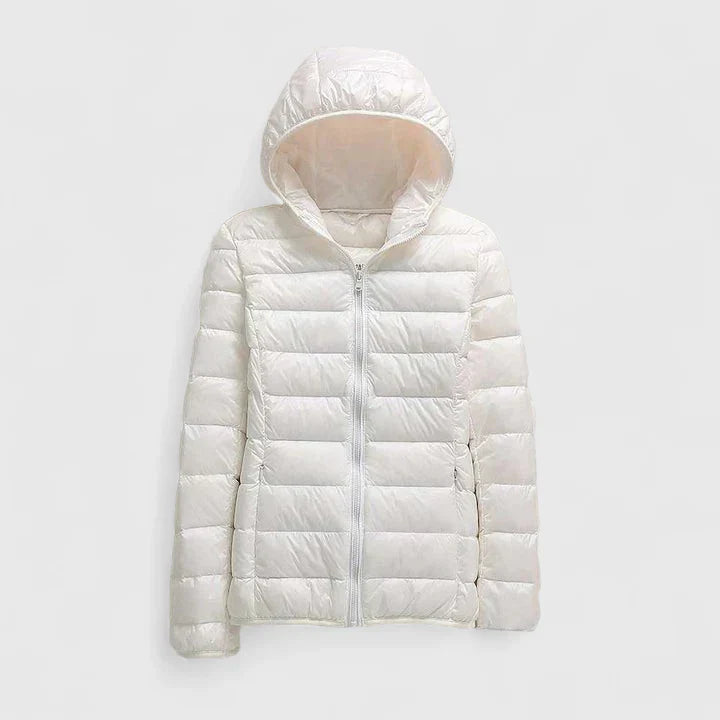 Women's Puffer Jacket with Stitching for City Living
