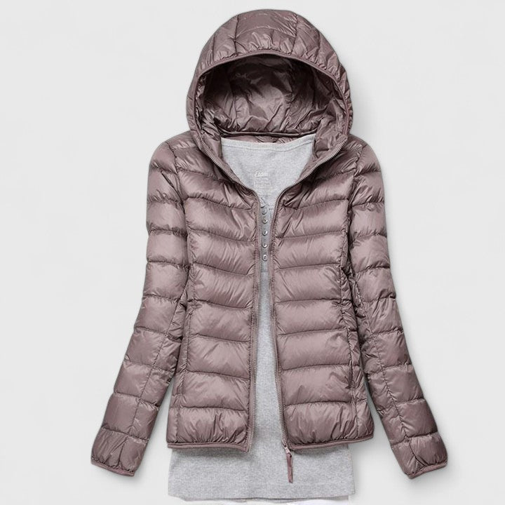 Women's Puffer Jacket with Stitching for City Living