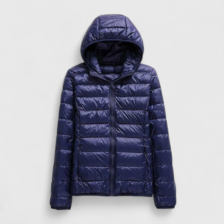 Women's Puffer Jacket with Stitching for City Living