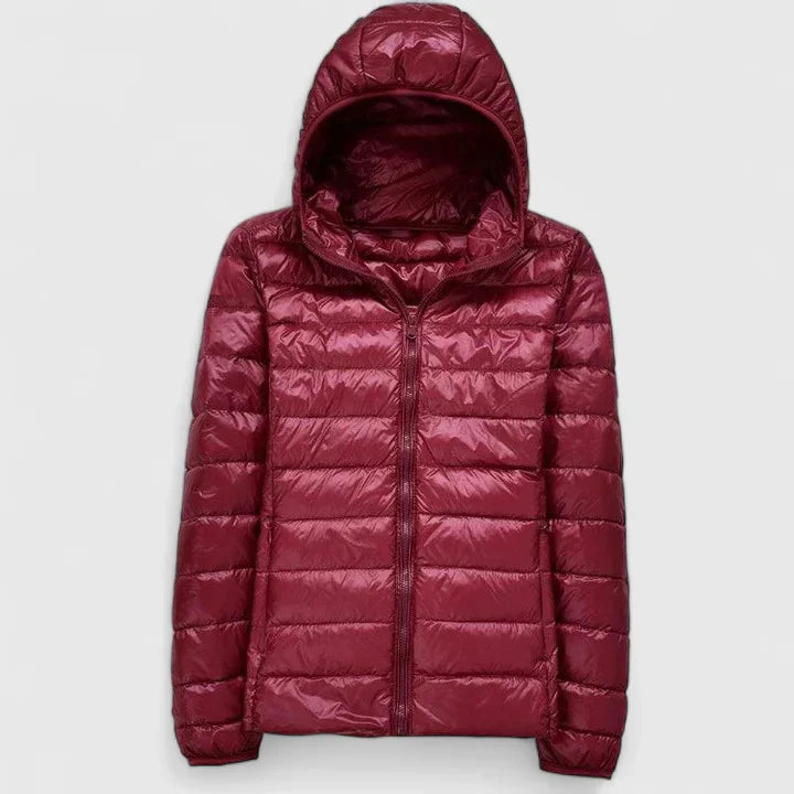 Women's Puffer Jacket with Stitching for City Living