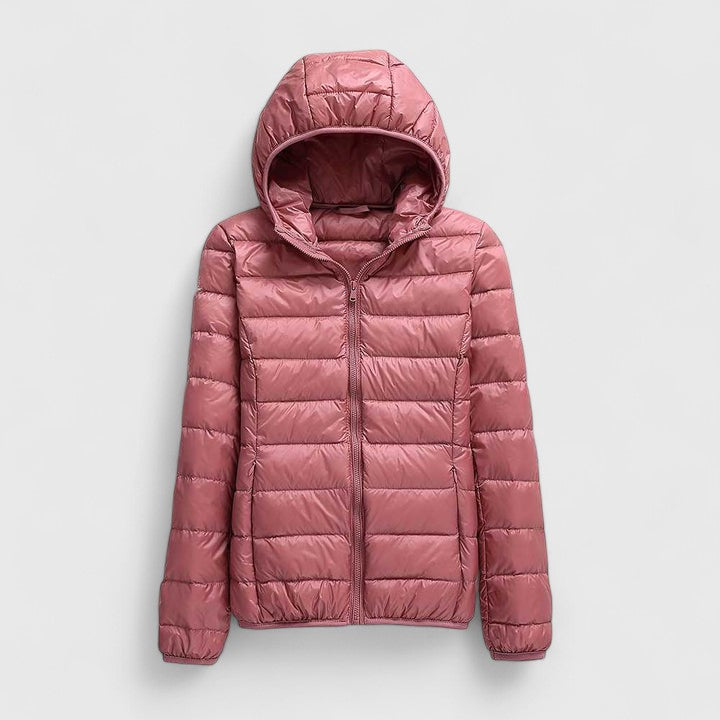 Women's Puffer Jacket with Stitching for City Living