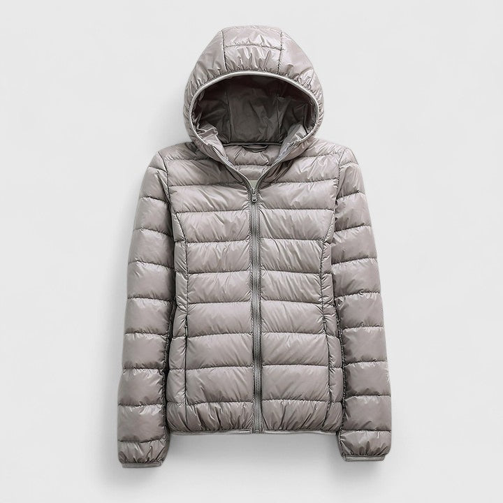 Women's Puffer Jacket with Stitching for City Living