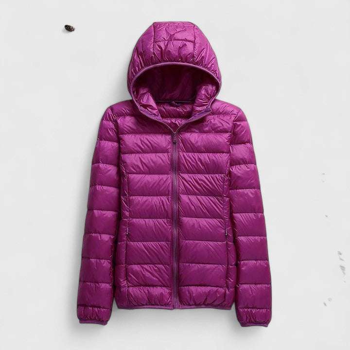 Women's Puffer Jacket with Stitching for City Living