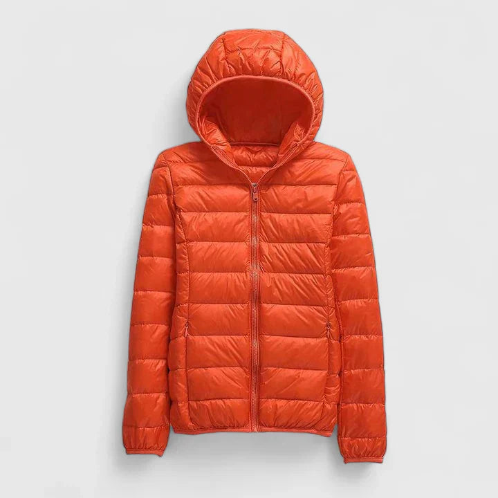 Women's Puffer Jacket with Stitching for City Living