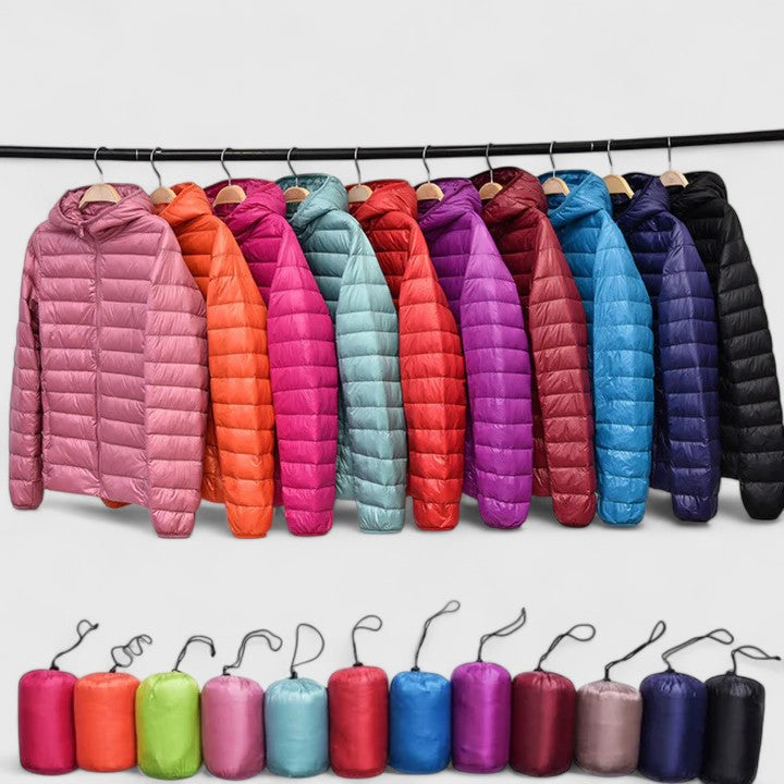 Women's Puffer Jacket with Stitching for City Living