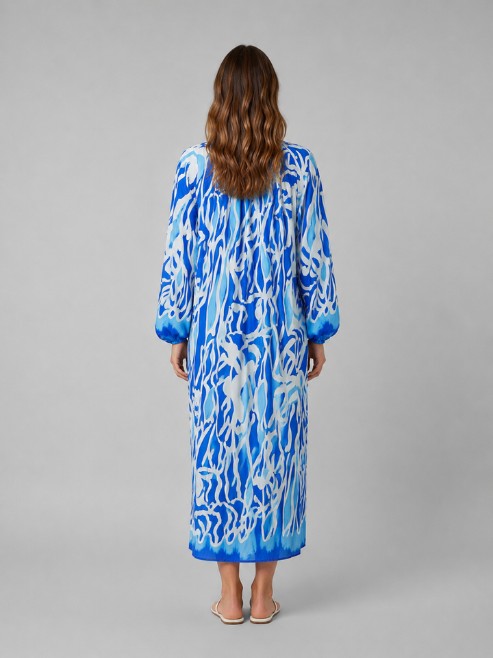 Women’s Relaxed Maxi Dress with Abstract Print
