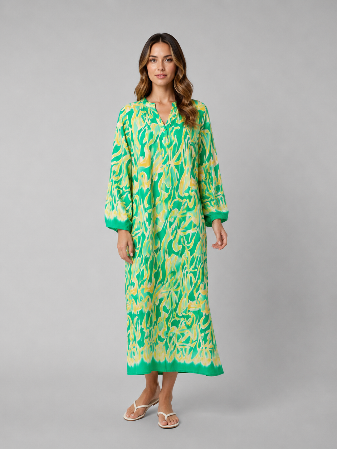 Women’s Relaxed Maxi Dress with Abstract Print