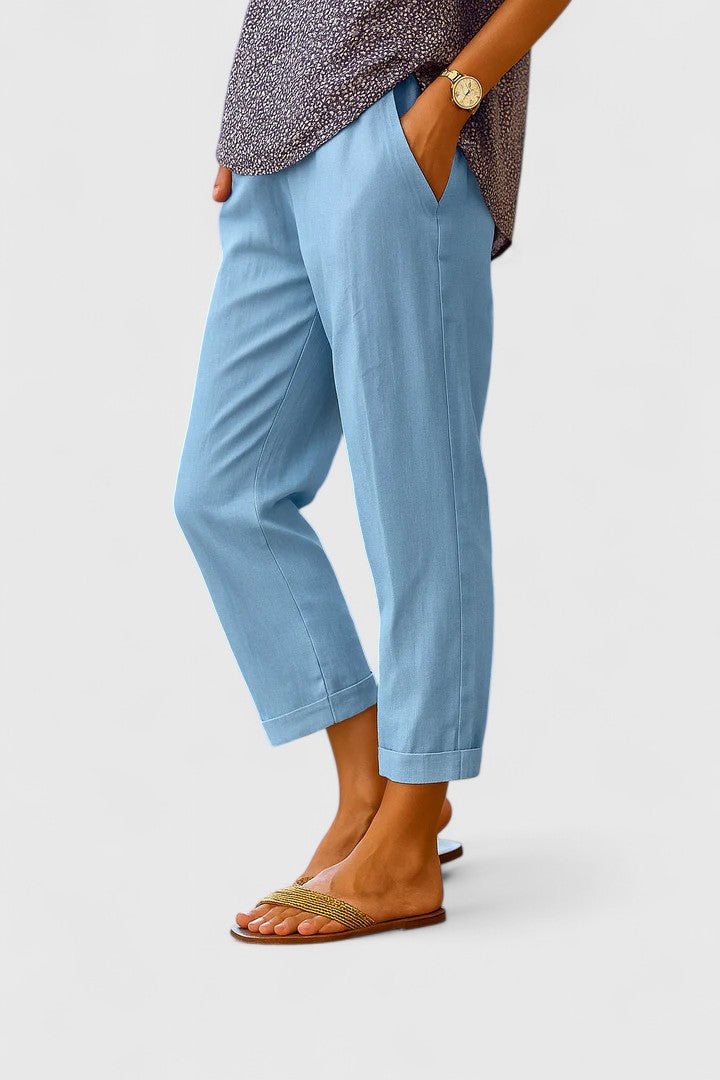 Women’s Relaxed Summer Trousers with Elastic Waist