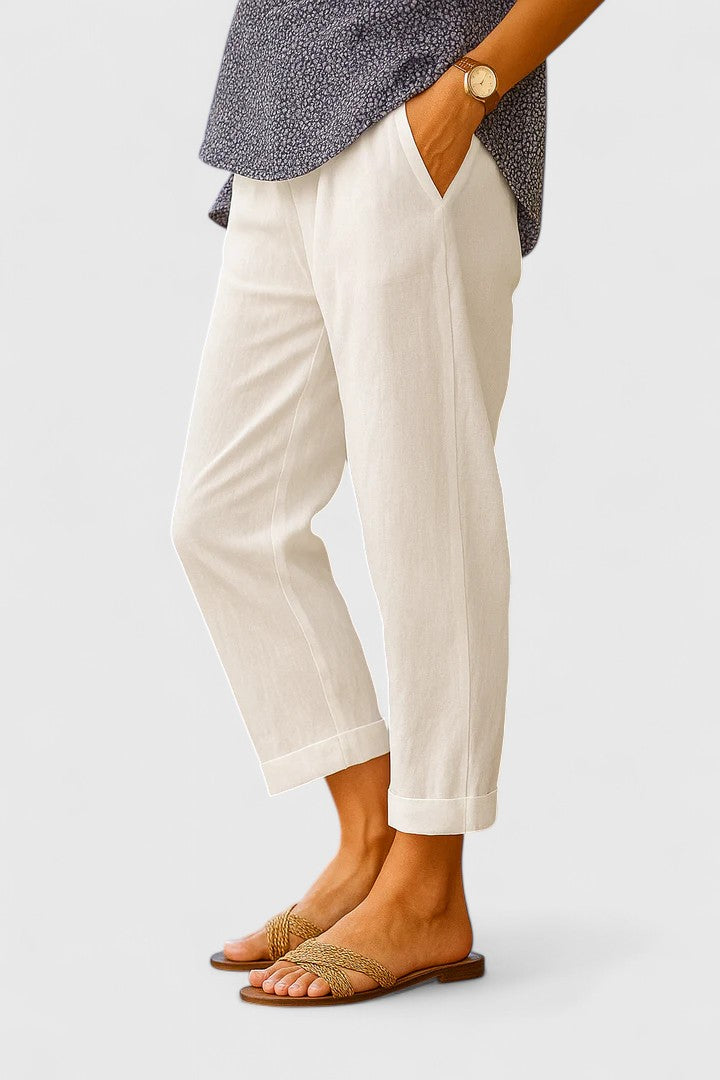 Women’s Relaxed Summer Trousers with Elastic Waist