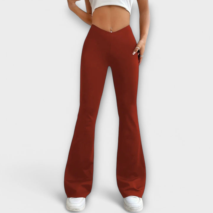Women's Relaxed Trousers with Flared Leg for Everyday Wear