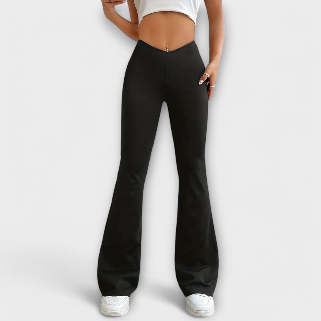 Women's Relaxed Trousers with Flared Leg for Everyday Wear