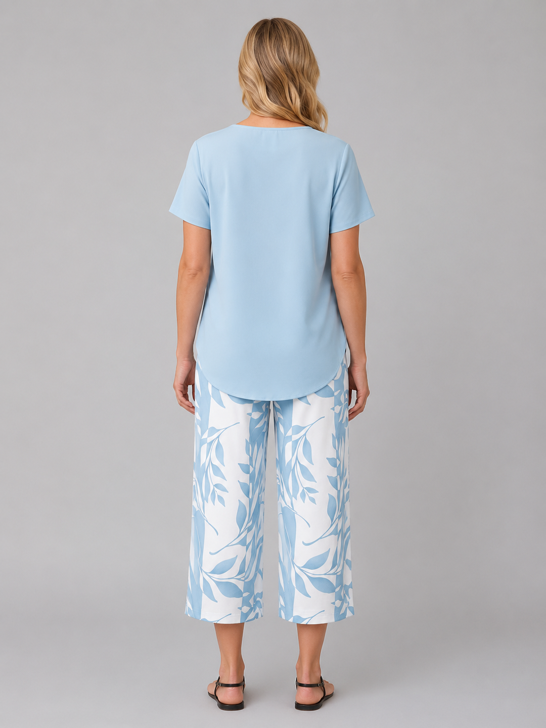 Women’s Relaxed Two-Piece Set with Layered Top