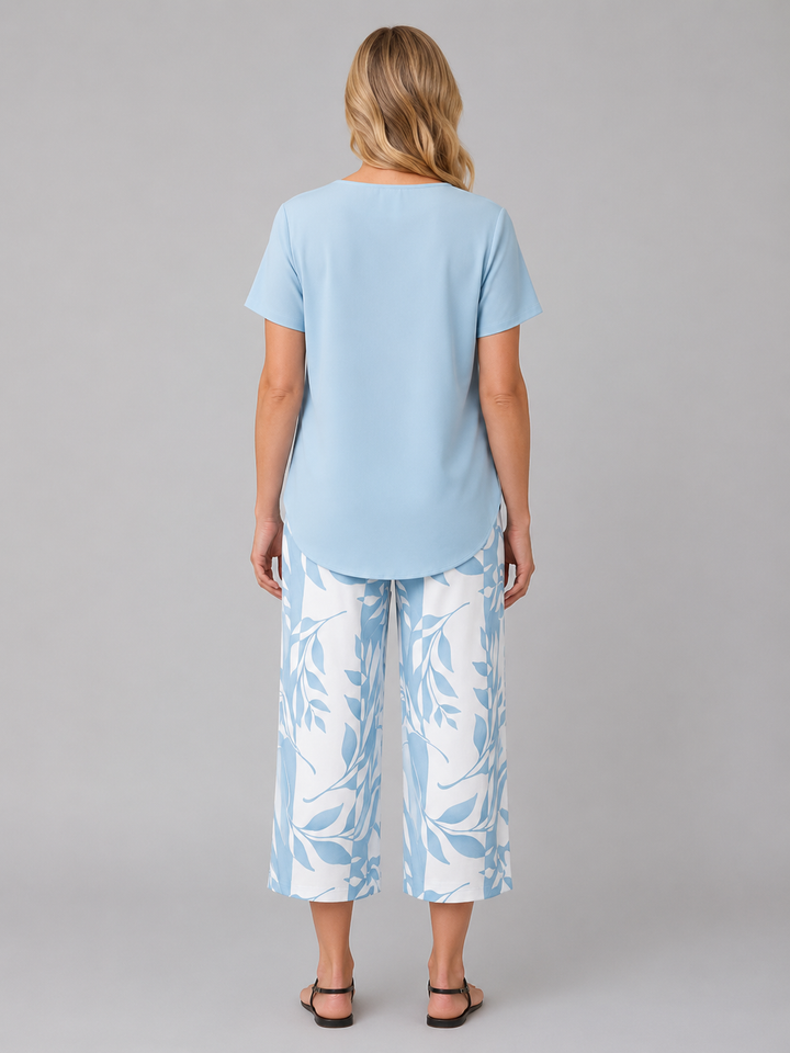 Women’s Relaxed Two-Piece Set with Layered Top
